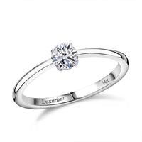 14K White Gold Luxuriant Lab Grown Diamond (E-F, VS) Solitaire Ring (Size 10.0) (Del. in 10-15 Days) 0.50 ctw