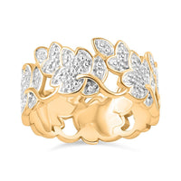 Karis White Diamond Accent Ring in 18K YG Plated (Size 7.0)