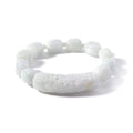 Natural Jade 200.00 ctw Beaded with Carved Bar Stretch Bracelet - Sticky add to cart bar