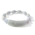 Natural Jade 300.00 ctw Beaded with Carved Bar Stretch Bracelet - Sticky add to cart bar