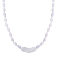 Natural Jade 400.00 ctw Barrel and Beaded Necklace with Carved Bar in Rhodium Over Sterling Silver 20 Inches