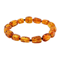 Baltic Amber Nugget Stretch Bracelet