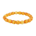 Baltic Amber Fancy Beaded Stretch Bracelet - Sticky add to cart bar