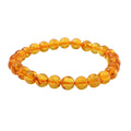 Baltic Amber Round Beaded Stretch Bracelet - Sticky add to cart bar