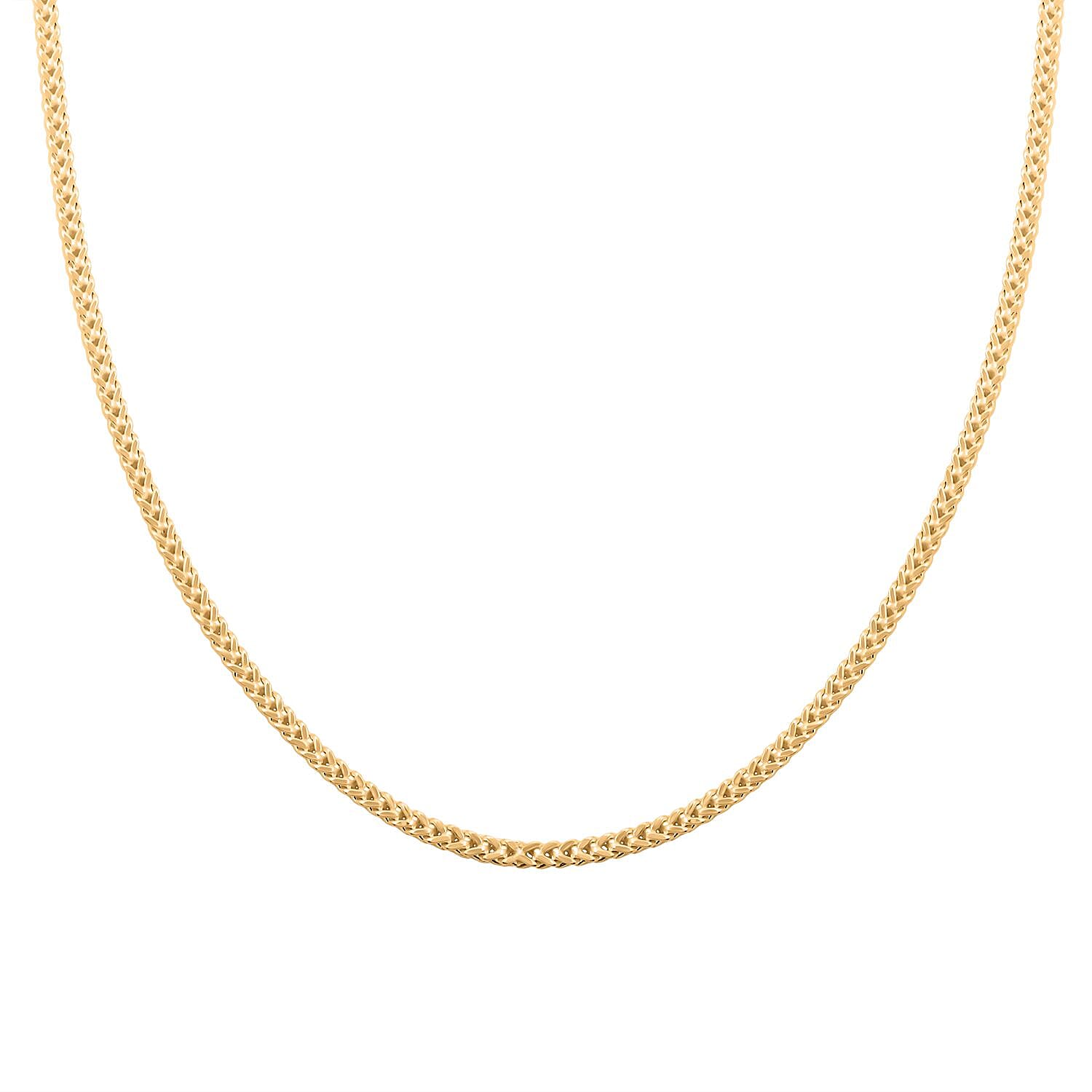 Italian 2.30mm Franco Chain Necklace in 10K Yellow Gold 6.90 Grams 24 Inches