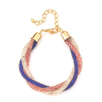 Doorbuster Multi Color Austrian Crystal Bracelet in Goldtone (8-10In)