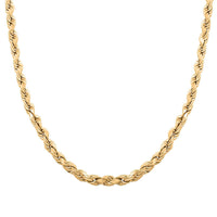 4.7mm Diamond-cut Rope Chain Necklace in 10K Yellow Gold 26 Inches 13.3 Grams