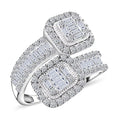 Luxuriant Lab Grown Diamond 1.00 ctw Love Couple Ring in Sterling Silver - Sticky add to cart bar