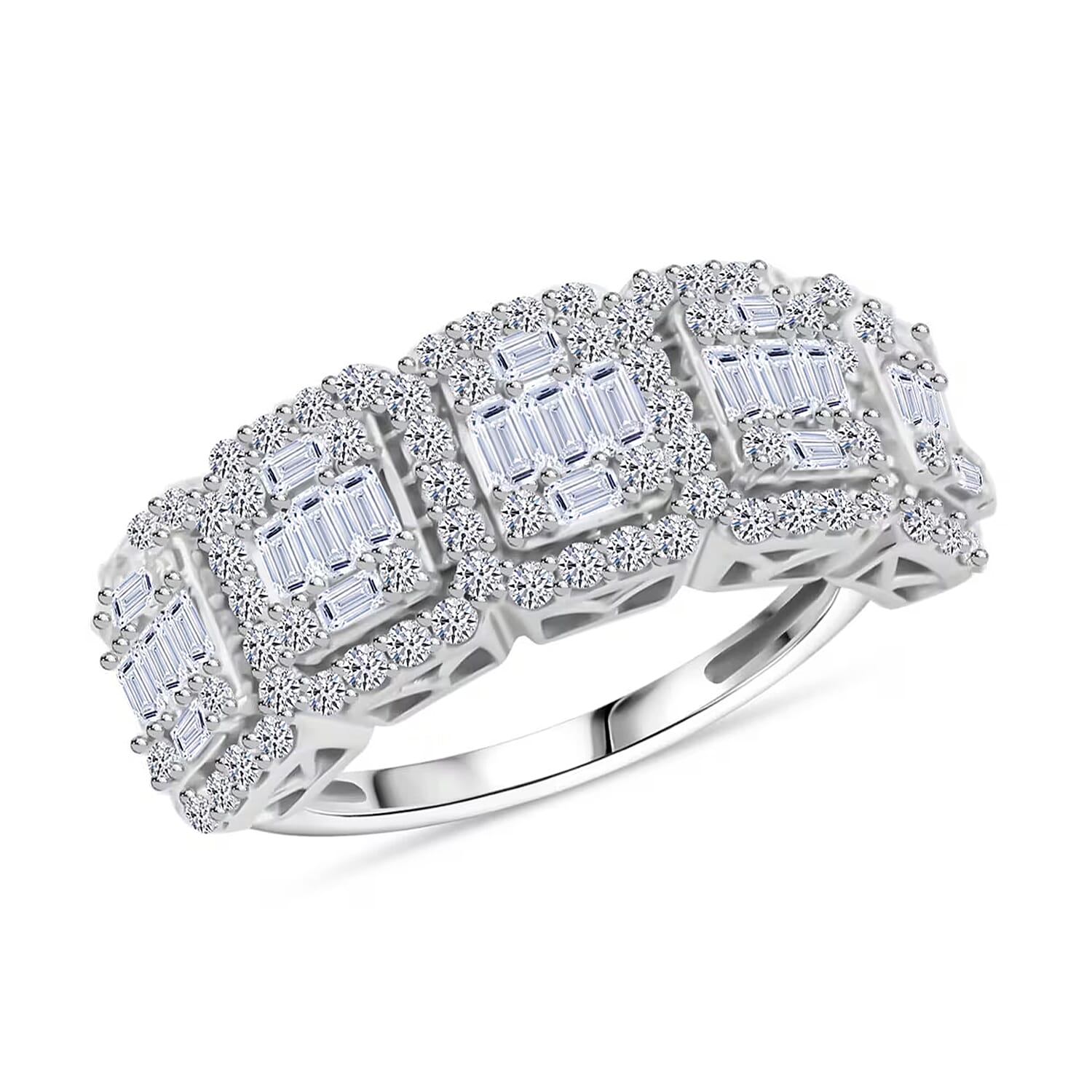 Luxuriant Lab Grown Diamond 1.02 ctw Ring in Sterling Silver