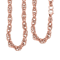Eternal Link Necklace in 14K Rose Gold Over Sterling Silver 25.10 Grams 20 Inches
