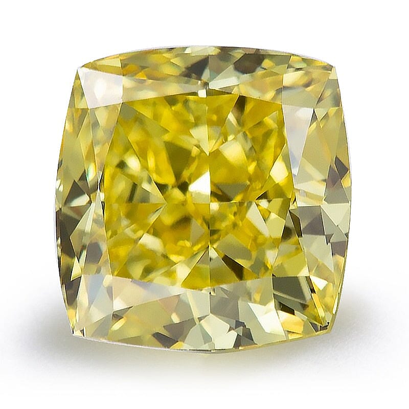 IGI Certified Luxuriant Lab Grown Yellow Diamond (VS2) (Cush) 2.50 ctw