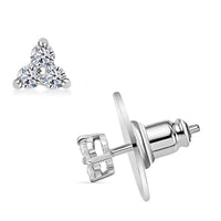 Luxuriant Lab Grown Diamond 0.25 ctw Solitaire Stud Earrings in Rhodium Over Sterling Silver