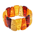 Simulated Multi Color Amber Block Stretch Bracelet 6.5-7 Inches - Sticky add to cart bar