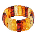Simulated Amber Block Stretch Bracelet 6.5-7 Inches - Sticky add to cart bar