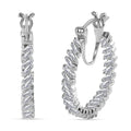 J Francis Embellished with Zirconia by Swarovski 4.60 ctw Glacier Stream Earrings in Rhodium Over Sterling Silver - Sticky add to cart bar