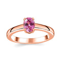 Luxoro AAA Narsipatnam Pink Spinel 0.80 ctw Solitaire Ring in 10K Rose Gold - Sticky add to cart bar