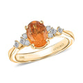 Certified & Appraised Luxoro AAA Fanta Garnet and G-H I2 Diamond 2.35 ctw Ring in 10K Yellow Gold (Size 10.0) - Sticky add to cart bar