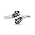 Openable Floral Carved Bangle Bracelet in Sterling Silver (7.25 In) 13 Grams - Sticky add to cart bar