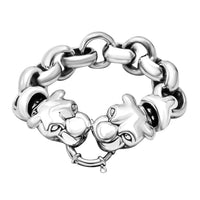 Sterling Silver Link Bracelet (7.25 In) 28.38 Grams