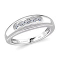 Luxuriant Lab Grown Diamond 0.25 ctw Band Ring in Rhodium Over Sterling Silver (Size 7.0) - Sticky add to cart bar