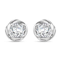 D'Joy Simulated Diamond Solitaire Stud Earrings in Sterling Silver - Sticky add to cart bar