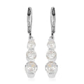 Simulated Diamond Lever Back Earrings in Sterling Silver 5.00 ctw - Sticky add to cart bar