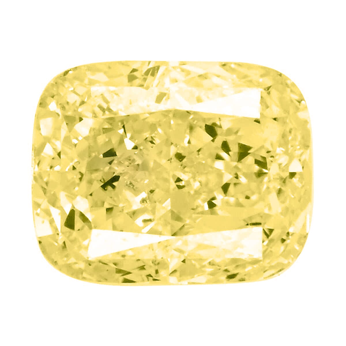 IGI Certified Luxuriant Lab Grown Yellow Diamond (VS2) (Cush) 1.00 ctw