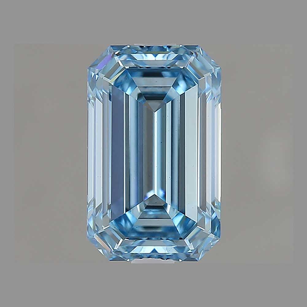 IGI Certified Luxuriant Lab Grown Blue Diamond (VS2) (Emerald) 1.00 ctw