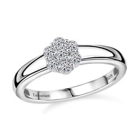 Luxuriant Lab Grown Diamond Ring in Rhodium Over Sterling Silver (Size 10.0) 0.25 ctw
