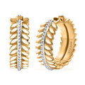 Karis White Diamond Accent Hoop Earrings in Platinum Bond and 18K YG Plated - Sticky add to cart bar