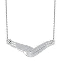 White Diamond 1.00 ctw Necklace in Rhodium Over Sterling Silver 20 Inches - Sticky add to cart bar