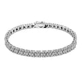 White Diamond 1.00 ctw Bracelet in Rhodium Over Sterling Silver (7.25 In) - Sticky add to cart bar