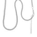Snake Round Chain Necklace in Rhodium Over Sterling Silver 19.1 Grams 18 Inches - Sticky add to cart bar