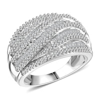 TLV Primetime Deal White Diamond Ring in Sterling Silver (Size 6.0) 1.00 ctw