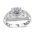 Moissanite (Rnd 8mm) Ring in 18K Vermeil YG Over Sterling Silver (Size 10.0) 3.10 ctw - Sticky add to cart bar