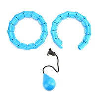Soulsmart 24 Detachable Fitness Hula Hoop Ring with 360 Degree Auto-Spinning Ball - Blue (14.9"x1.6")