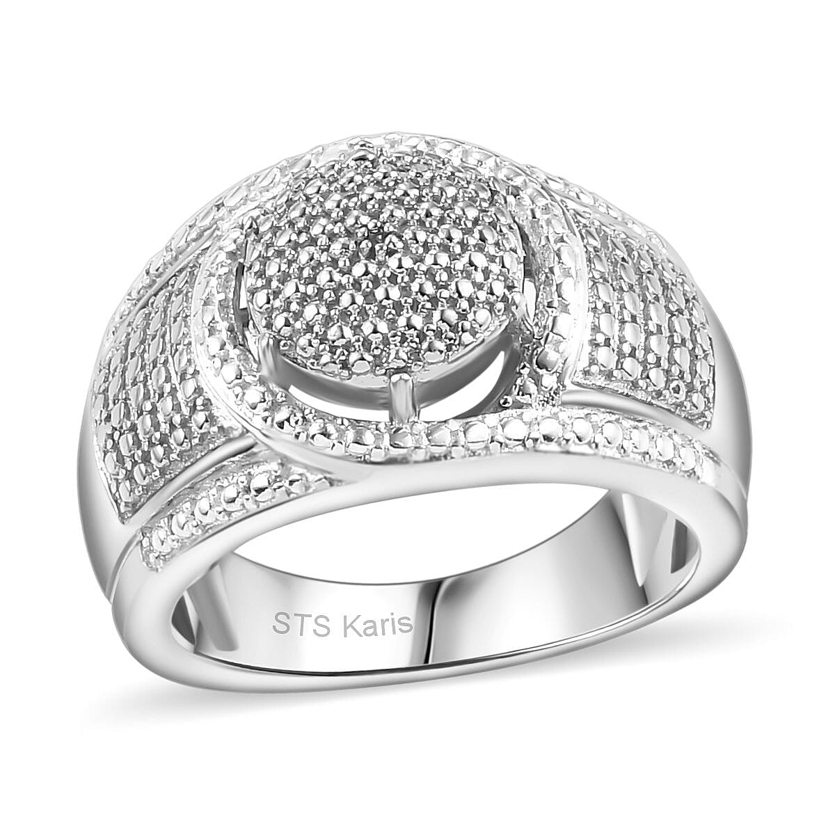 Karis White Diamond Accent Ring in Platinum Bond