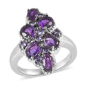 African Amethyst, Simulated Purple Diamond Ring in Stainless Steel (Size 10.0) 2.35 ctw - Sticky add to cart bar