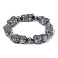 Terahertz 155.00 ctw Pixiu Carved Stretch Bracelet