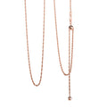 Fancy Link Chain Necklace in 14K Rose Gold Over Sterling Silver 24 Inches 4.4 Grams - Sticky add to cart bar