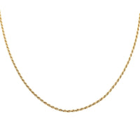 14K Yellow Gold Over Sterling Silver Rope Chain Necklace 24 Inches 29.5 Grams