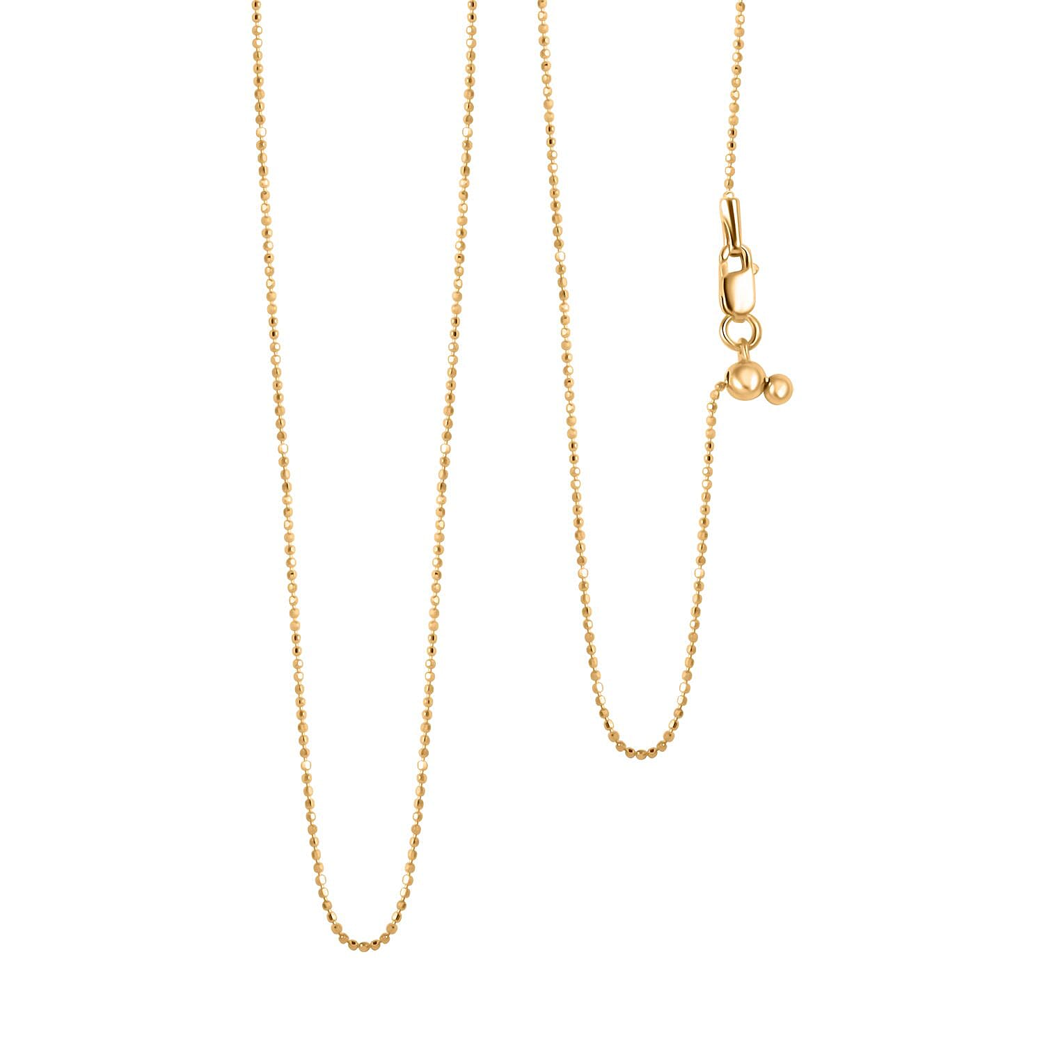 14K Yellow Gold Over Sterling Silver Necklace 24 Inches 2.60 Grams