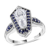 Moissanite & Blue Sapphire