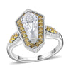 Moissanite & Yellow Sapphire