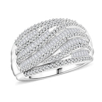 NY CLoseout White Diamond Ring in Sterling Silver (Size 8.0) 1.00 ctw