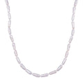 White Keshi Pearl Necklace in Stainless Steel 18-20 Inches - Sticky add to cart bar