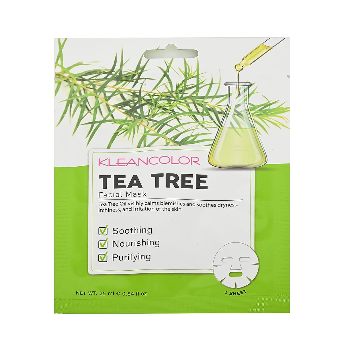 Closeout Klean Color Tea-Tree Sheet Mask in Display