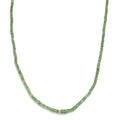 Tsavorite Garnet 25.00 ctw Beaded Necklace in Rhodium Over Sterling Silver 20 Inches - Sticky add to cart bar