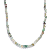 Zimbaprase 72.00 ctw Beaded Necklace in Rhodium Over Sterling Silver 20 Inches