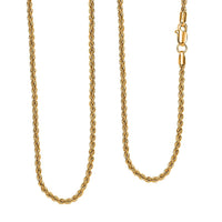 Rope Chain Necklace in 20K Yellow Gold 20 Inches 2.80 Grams
